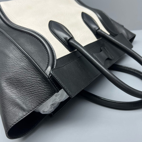 Celine Mini Luggage Calfskin Black White