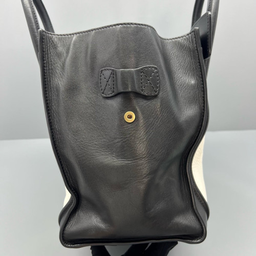 Celine Mini Luggage Calfskin Black White