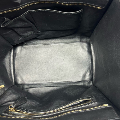 Celine Mini Luggage Calfskin Black White