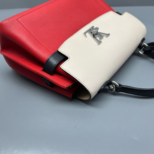 Louis Vuitton Lockme Ever BB Calfskin Red White Black