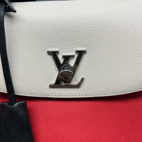 Louis Vuitton Lockme Ever BB Calfskin Red White Black