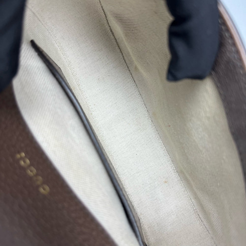Gucci Mini Horsebit 1955 Canvas Monogram Jumbo GG Brown Beige