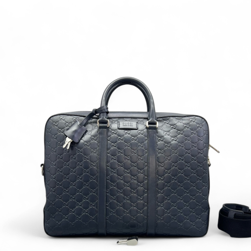 Gucci Briefcase Guccissima Dark Blue