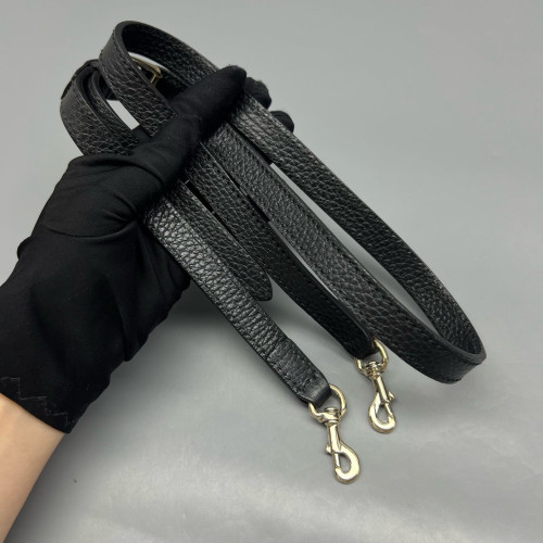 Gucci Small Gg Charm Dome Bag Grained Calfskin Black