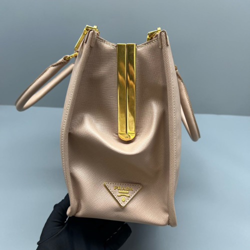 Prada Two-Way Bag Saffiano Calfskin Nude Pink