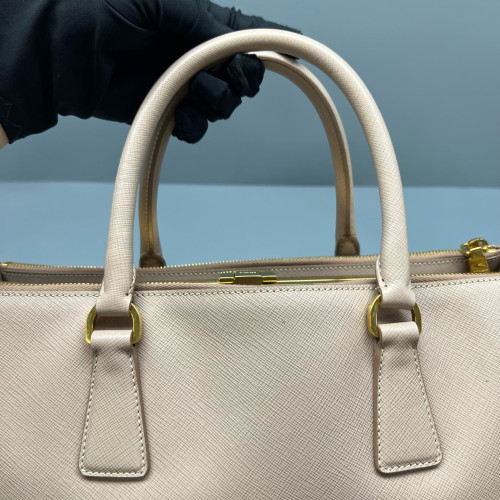 Prada Two-Way Bag Saffiano Calfskin Nude Pink
