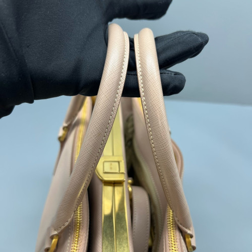 Prada Two-Way Bag Saffiano Calfskin Nude Pink