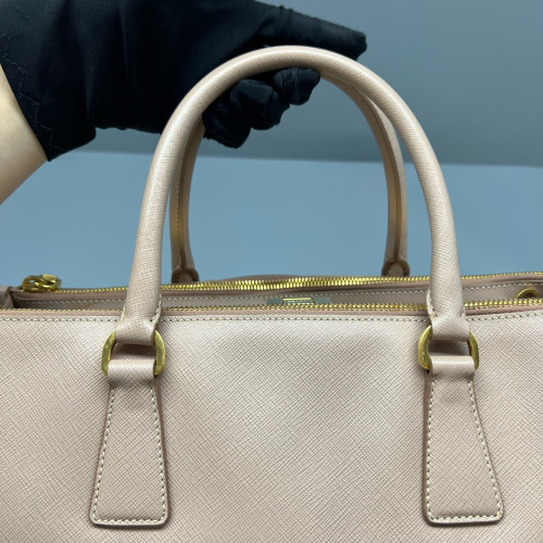 Prada Two-Way Bag Saffiano Calfskin Nude Pink