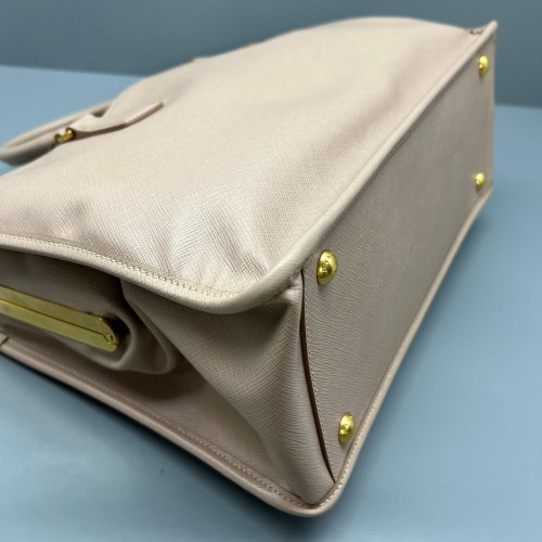 Prada Two-Way Bag Saffiano Calfskin Nude Pink