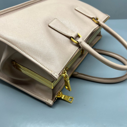 Prada Two-Way Bag Saffiano Calfskin Nude Pink