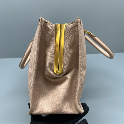 Prada Two-Way Bag Saffiano Calfskin Nude Pink