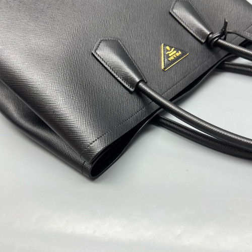 Prada Large Double Bag Saffiano Calfskin Black