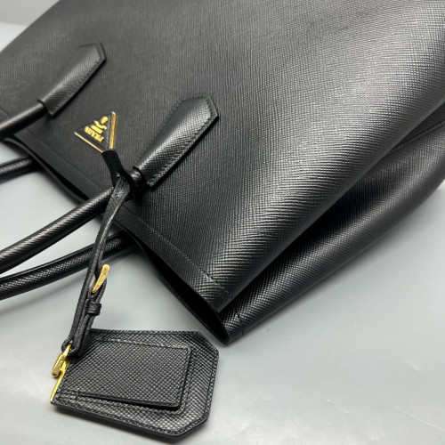 Prada Large Double Bag Saffiano Calfskin Black