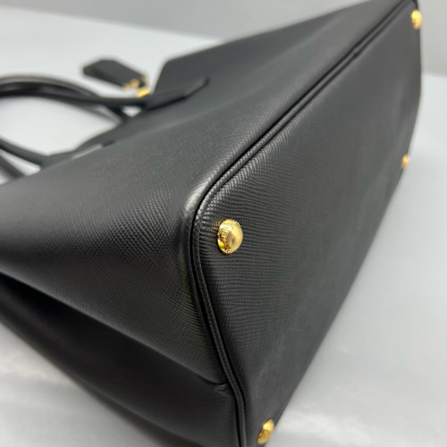 Prada Large Double Bag Saffiano Calfskin Black