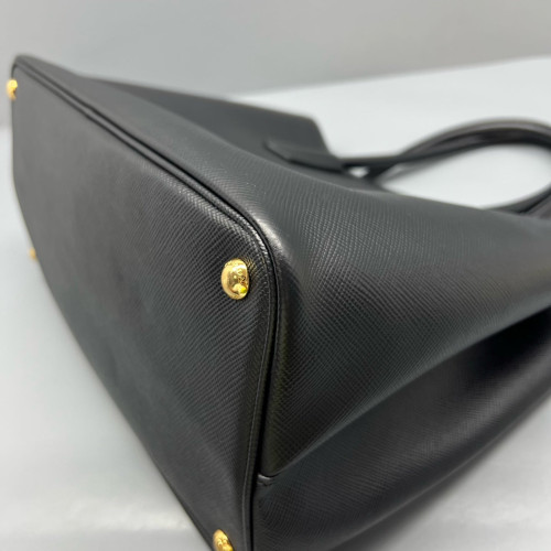 Prada Large Double Bag Saffiano Calfskin Black