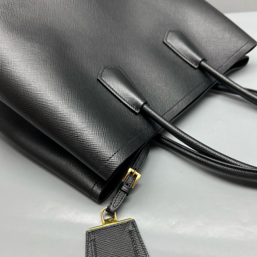 Prada Large Double Bag Saffiano Calfskin Black