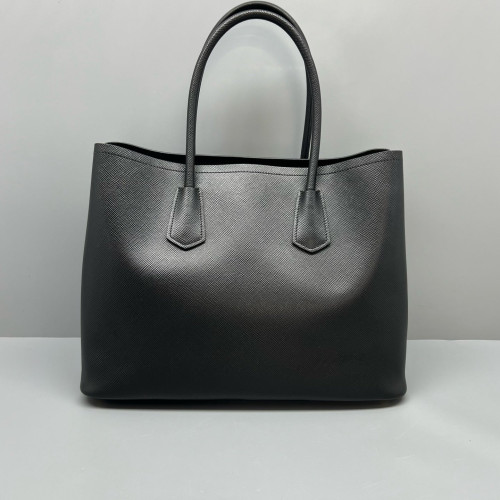Prada Large Double Bag Saffiano Calfskin Black