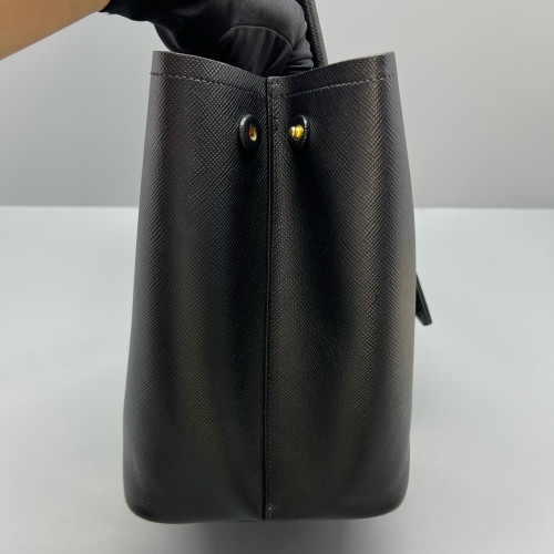 Prada Large Double Bag Saffiano Calfskin Black