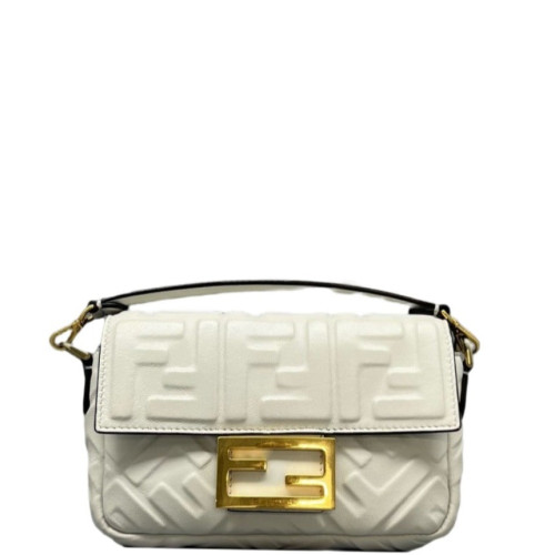 Fendi Baguette Embossed FF White