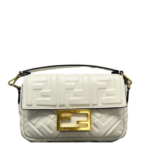Fendi Baguette Embossed FF White