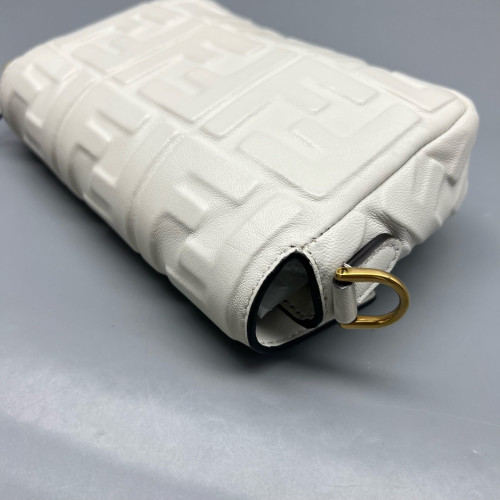 Fendi Baguette Embossed FF White