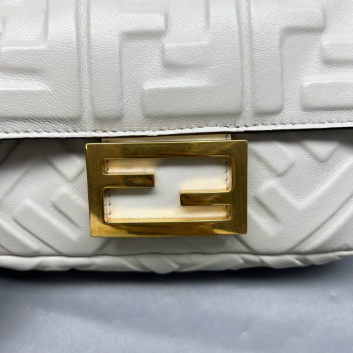 Fendi Baguette Embossed FF White