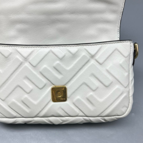 Fendi Baguette Embossed FF White