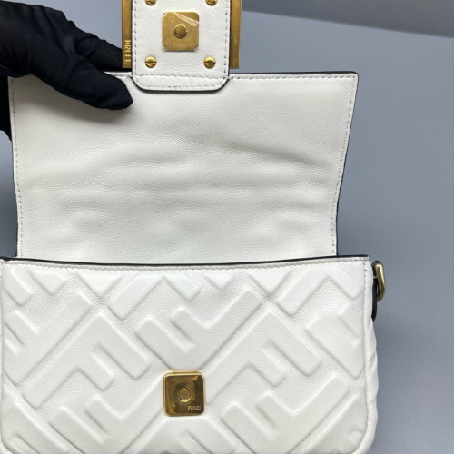 Fendi Baguette Embossed FF White