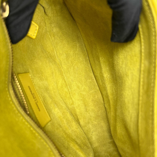 Yves Saint Laurent Shoulder Bag Calfskin Yellow