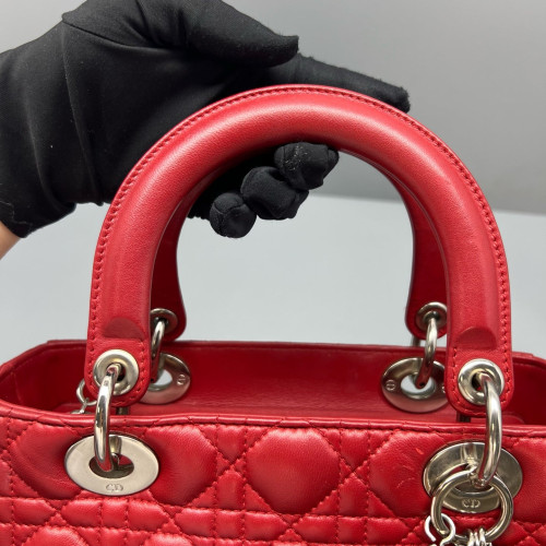 Dior Medium Lady Dior Calfskin Red Dior Medium Lady Dior Calfskin Red