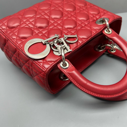 Dior Medium Lady Dior Calfskin Red Dior Medium Lady Dior Calfskin Red