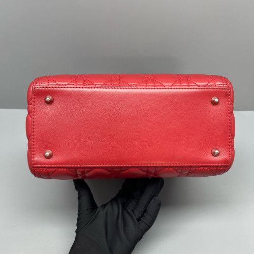 Dior Medium Lady Dior Calfskin Red Dior Medium Lady Dior Calfskin Red