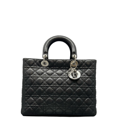 Dior Large Lady Dior Calfskin Black