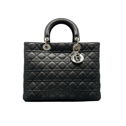 Dior Large Lady Dior Calfskin Black