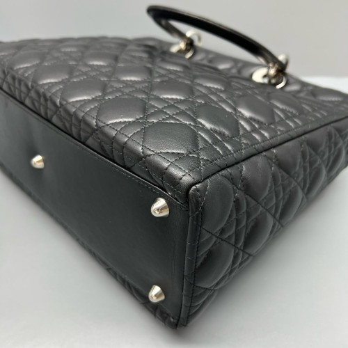 Dior Large Lady Dior Calfskin Black