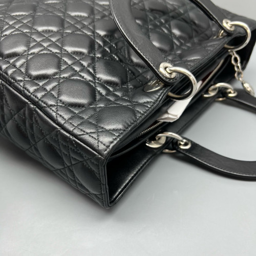 Dior Large Lady Dior Calfskin Black