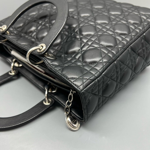 Dior Large Lady Dior Calfskin Black