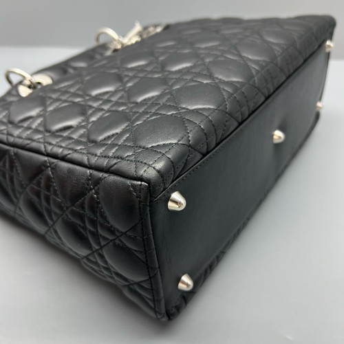 Dior Large Lady Dior Calfskin Black