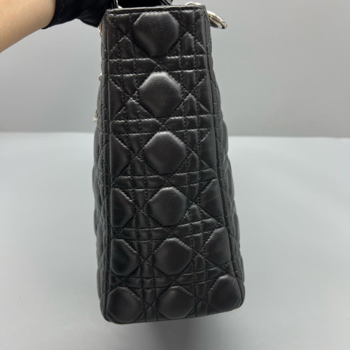 Dior Large Lady Dior Calfskin Black