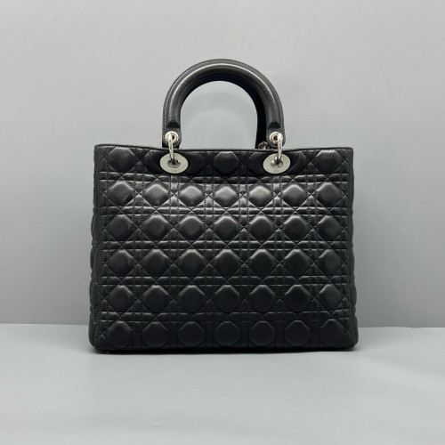 Dior Large Lady Dior Calfskin Black