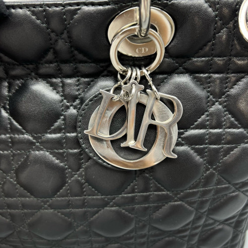 Dior Large Lady Dior Calfskin Black