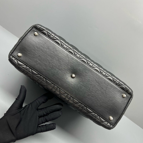 Dior Large Lady Dior Calfskin Black