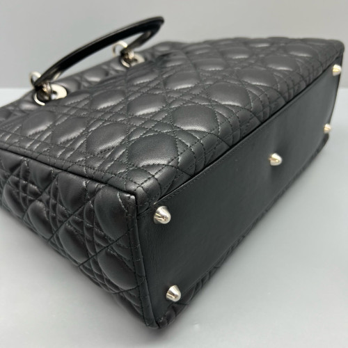 Dior Large Lady Dior Calfskin Black
