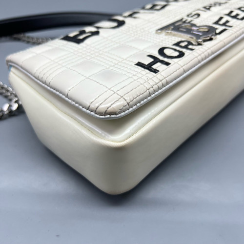 Burberry Small Lola Crossbody Bag Calfskin Beige Black
