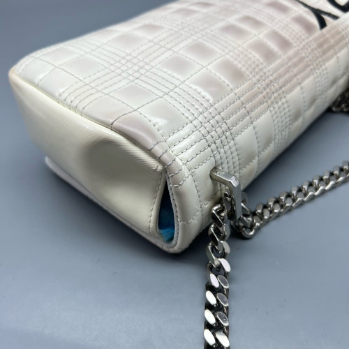 Burberry Small Lola Crossbody Bag Calfskin Beige Black