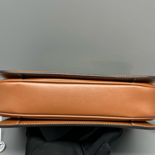 Celine Medium Triomphe Shoulder Bag Triomphe Brown Tan