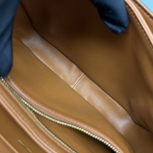 Celine Medium Triomphe Shoulder Bag Triomphe Brown Tan