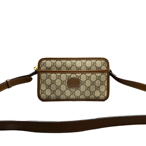 Gucci Camera Case GG Supreme Monogram Brown