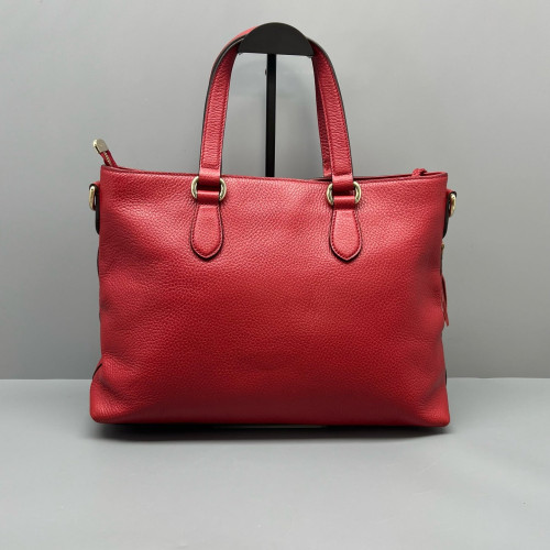 Gucci Bamboo Bamboo Chain Shoulder Bag Calfskin Red