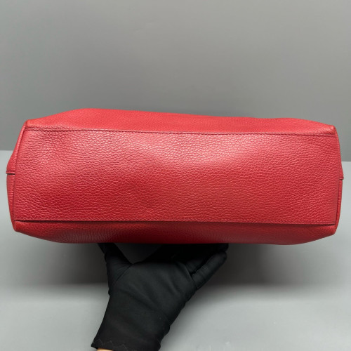 Gucci Bamboo Bamboo Chain Shoulder Bag Calfskin Red
